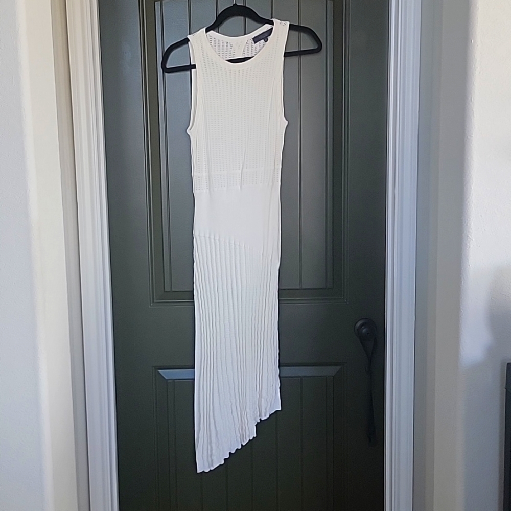 Women's white, Rachel Roy stretchy, knit dress, size Large